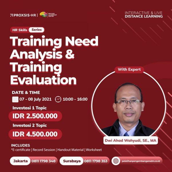 Training Needs Analysis & Training Evaluation