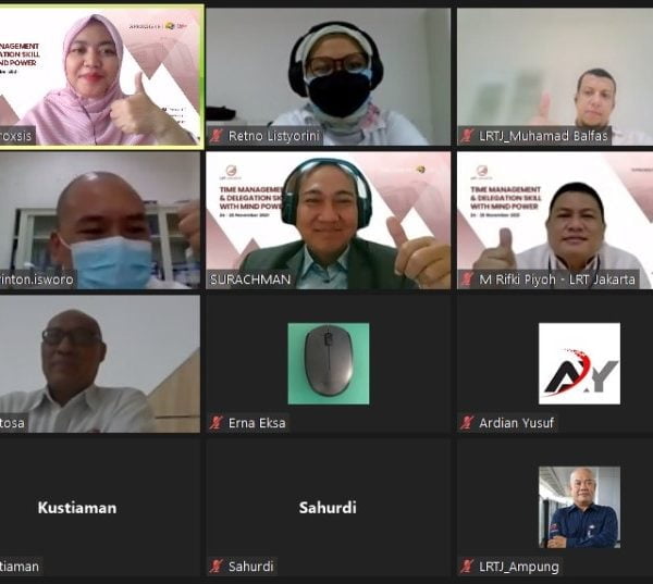 PT Lintas Raya Terpadu (LRT Jakarta), In-House Training "Time Management & Delegation Skill With Mind Power" (24-25, November 2021)