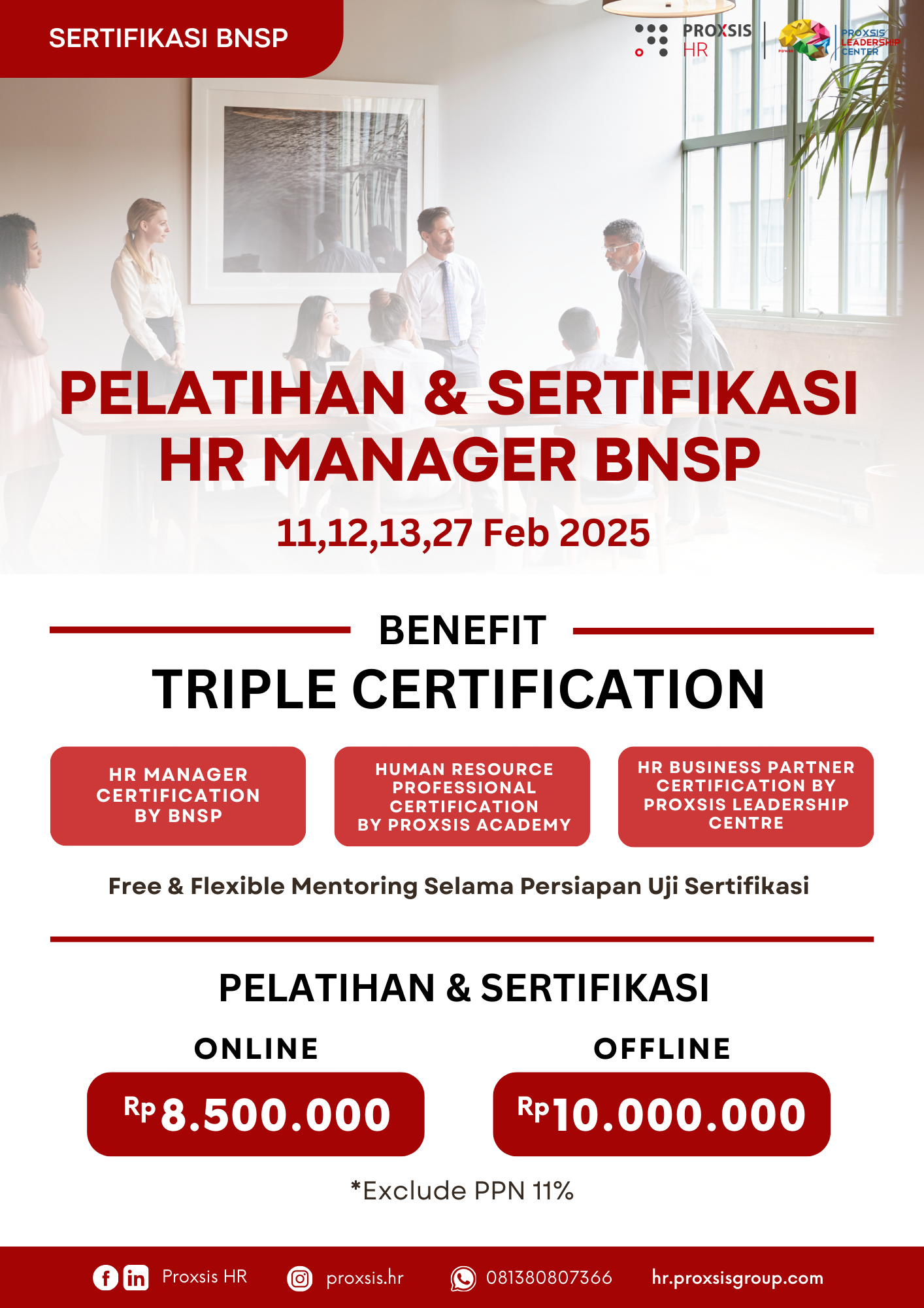Pelatihan & Sertifikasi HR Manager BNSP