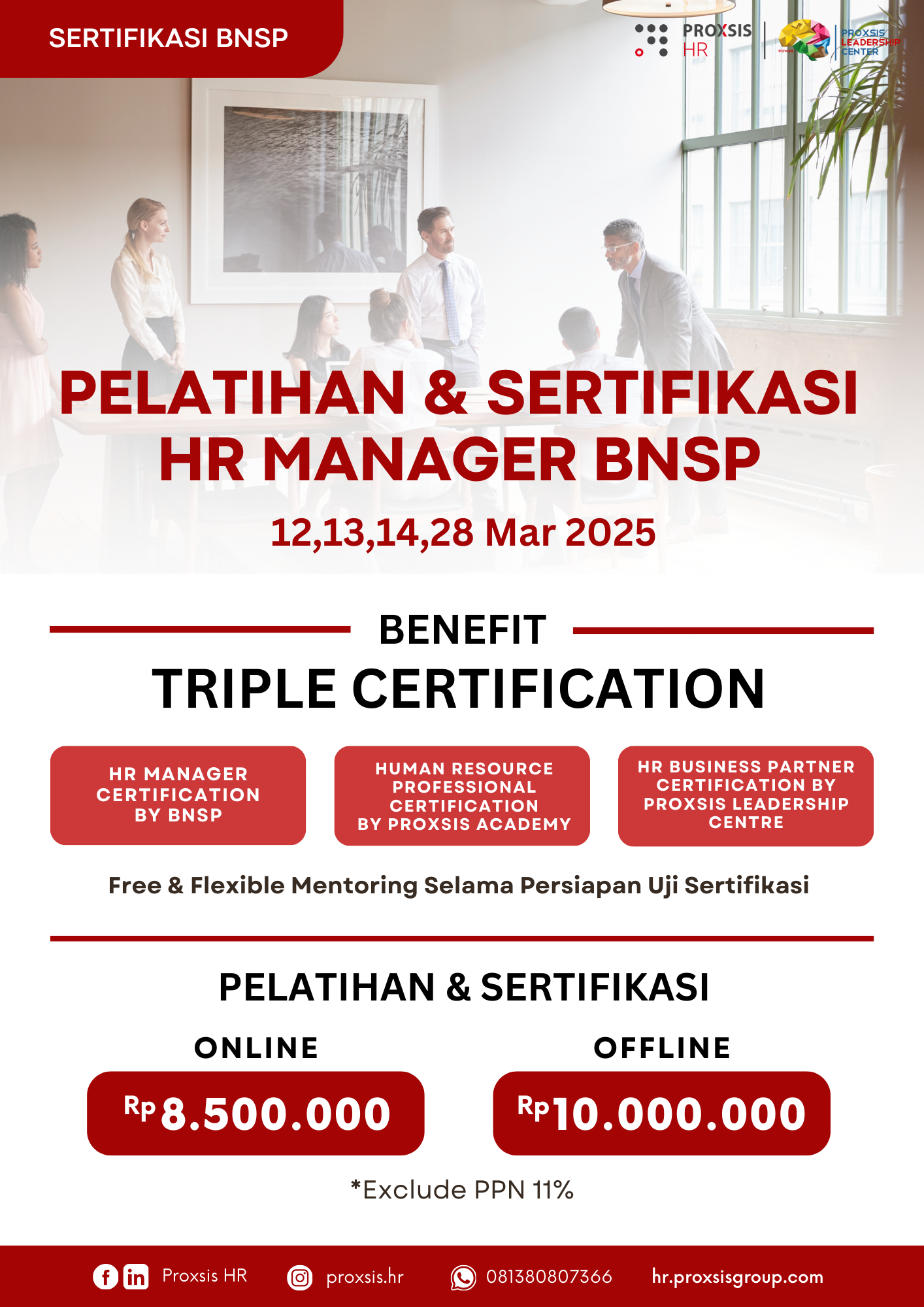Pelatihan & Sertifikasi HR Manager BNSP