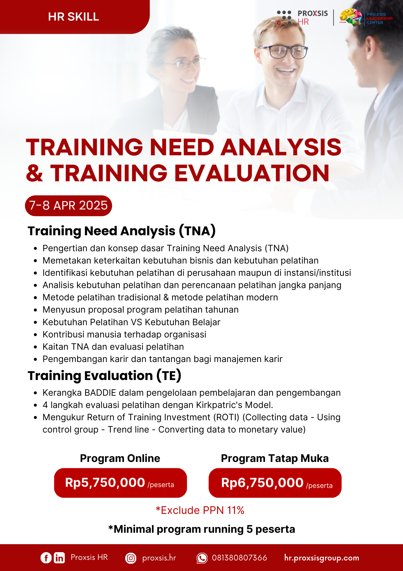 Training Need Analysis & Training Evaluation