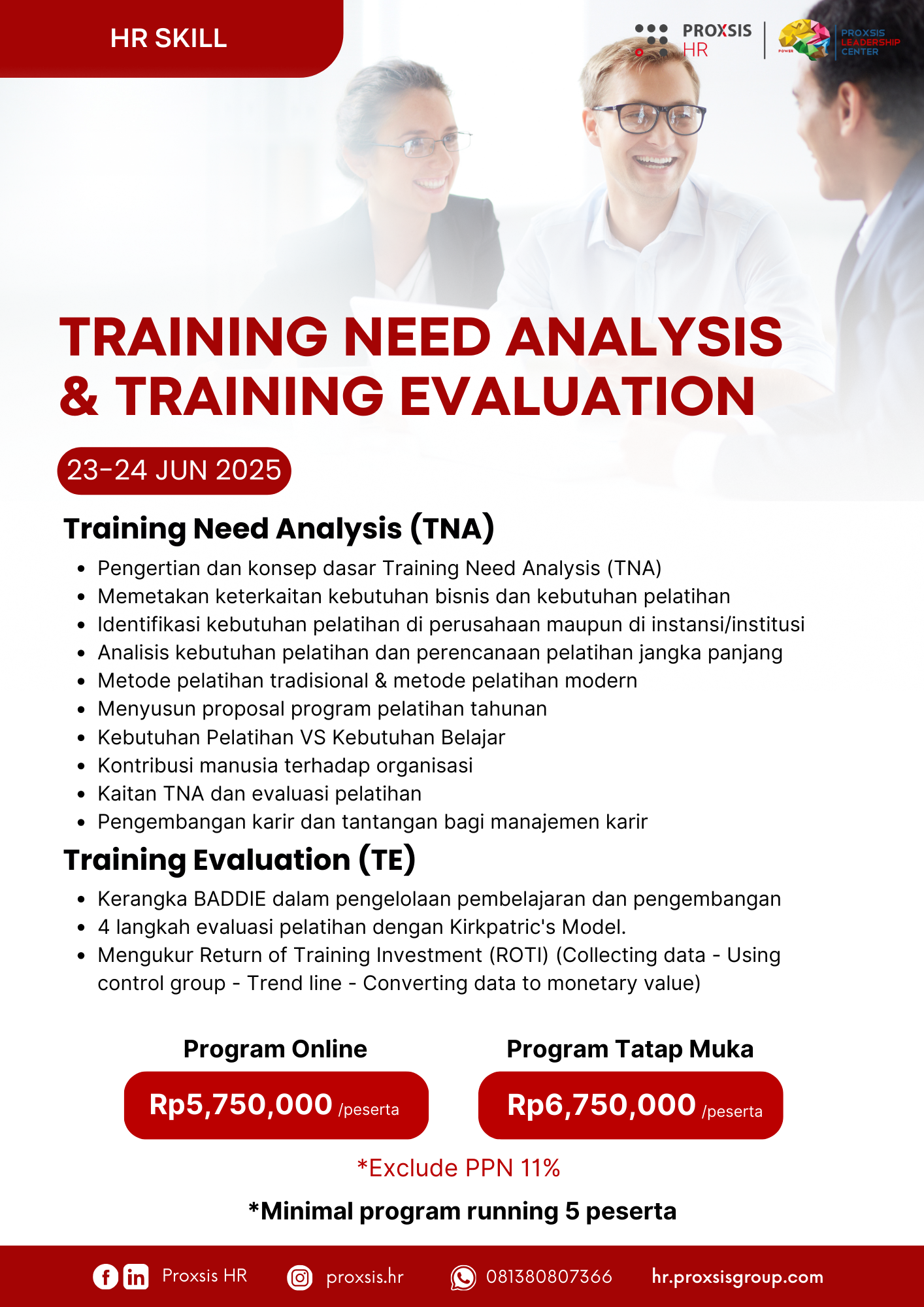 Training Need Analysis & Training Evaluation