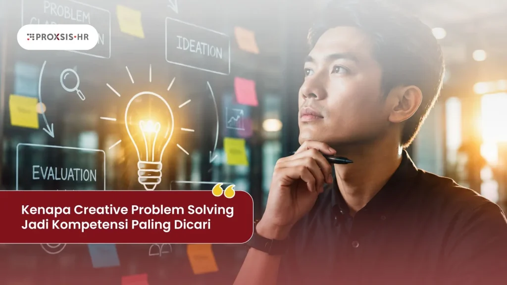 Ilustrasi proses metode creative problem solving di tempat kerja modern