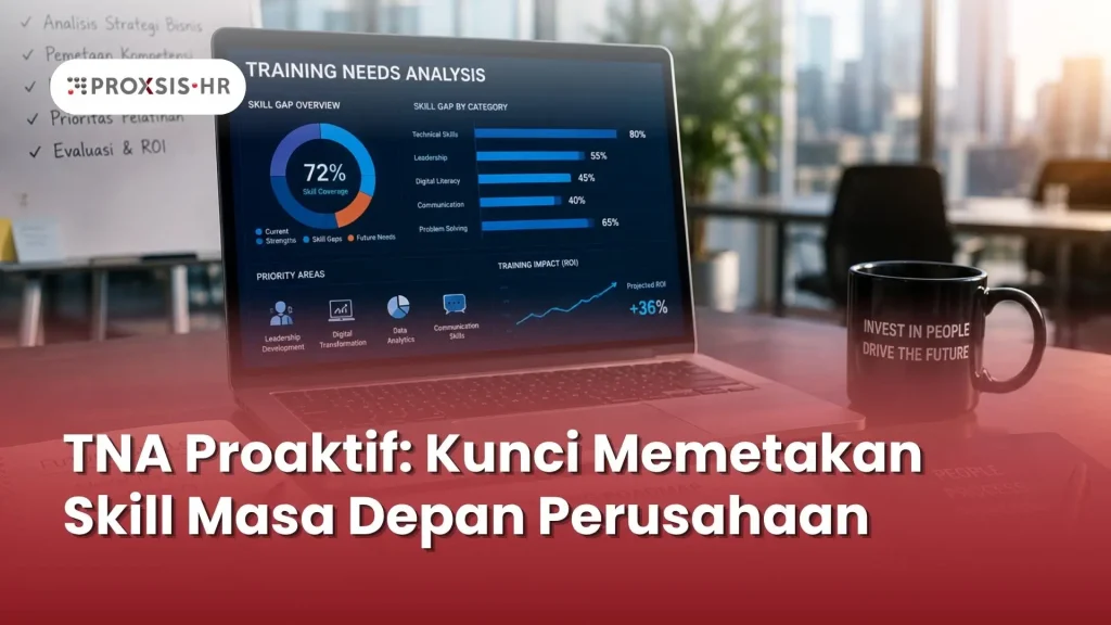 Ilustrasi proses Training Needs Analysis proaktif di perusahaan