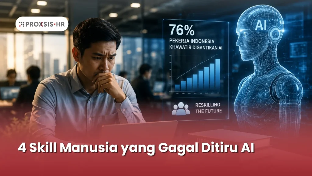 Grafik 76 persen pekerja Indonesia cemas digantikan AI